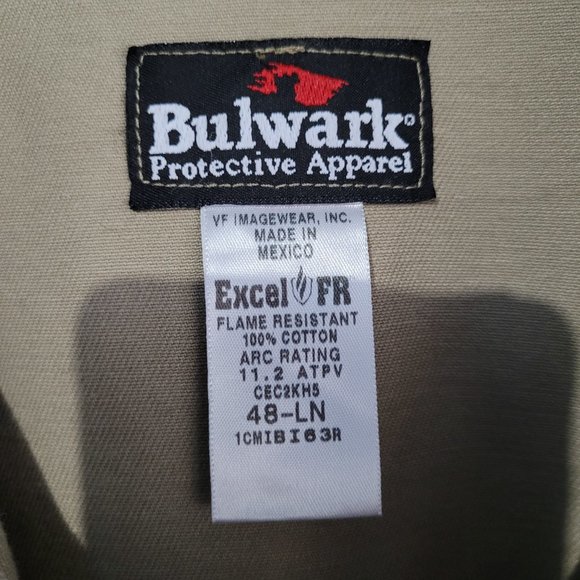 Bulwark Protective Apparel Excel FR Flame Resistant Coveralls Men's Size 48-LN - Picture 7 of 10